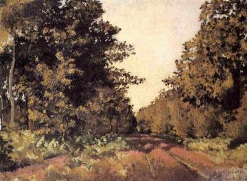 Yerres, Woods at la Grange, Path of the Great 'Ha-Ha' Artwork by Gustave Caillebotte