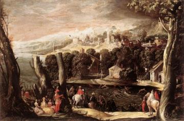 Stag Hunt Artwork by Niccolo dell' Abbate