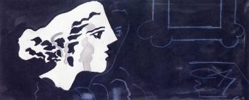 Woman's Head In Profile Artwork by Georges Braque