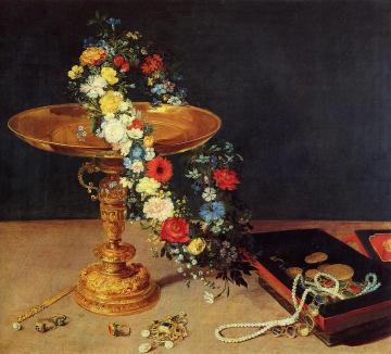 Still Life With Garland And Golden Tazza Artwork by Jan Bruegel the Elder