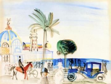 The Casino de Nice with Horseman Artwork by Raoul Dufy