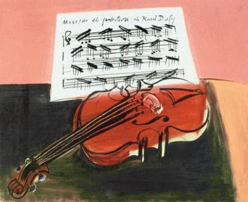 The Red Violin (Music and Painting by Raoul Dufy) Artwork by Raoul Dufy