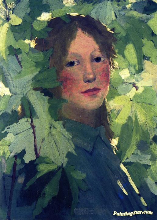 Head of a Girl Artwork by David Gauld