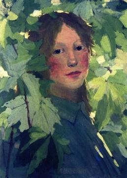 Head of a Girl Artwork by David Gauld