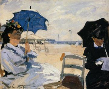 The Beach at Trouville Artwork by Claude Oscar Monet