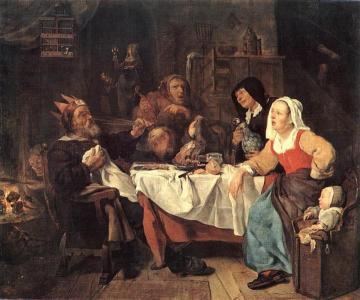 The Feast Of The Bean King Artwork by Gabriel Metsu