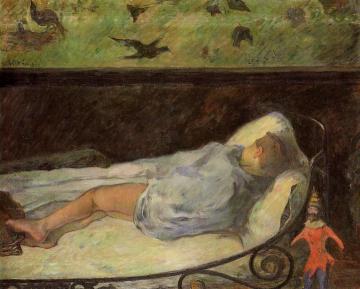 Young Girl Dreaming Artwork by Paul Gauguin
