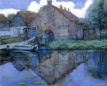 House On The Gein Artwork by Piet Mondrian