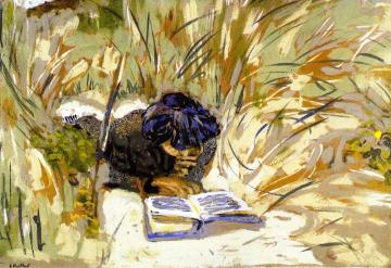 Woman Reading in the Reads, Saint-Jacut Artwork by Edouard Vuillard