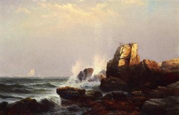 Steeple Rock, Bar Harbor, Maine Artwork by Edward Moran