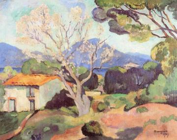 Flowering Almond Trees Artwork by Henri Manguin