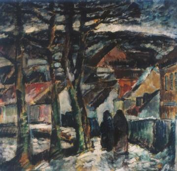 On the Village Green Artwork by Otakar Nejedlý