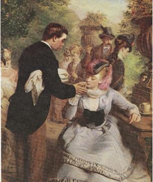 At Homberg Artwork by William Powell Frith