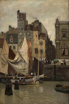 High tide, Le Havre Artwork by Fritz Thaulow