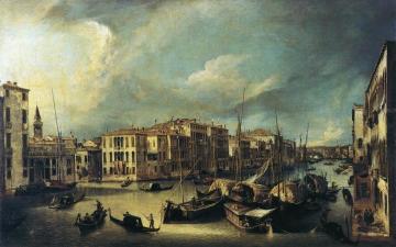 Grand Canal: Looking Northeast from near the Palazzo Corner Spinelli to the Rialto Bridge Artwork by Giovanni Antonio Canal