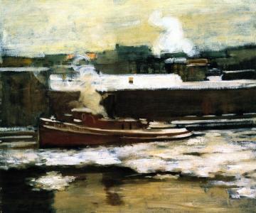 Pushing Through The Ice Artwork by Alson Skinner Clark