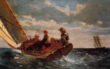 Breezing Up Artwork by Winslow Homer