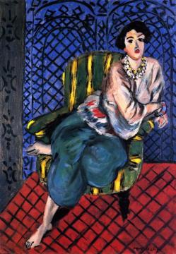 Seated Odalisque, Left Leg Folded Artwork by Henri Matisse
