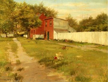 The White Fence Artwork by William Merritt Chase