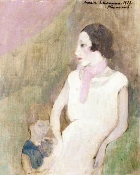 Nicole Groult and Her Son Benoïte Artwork by Marie Laurencin