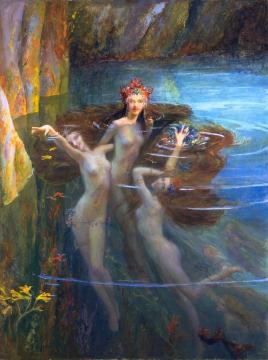 The Nereides Artwork by Gaston Bussiere