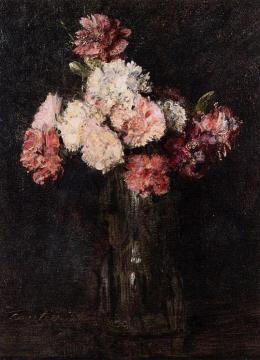 Carnations in a Champagne Glass Artwork by Henri Fantin-Latour