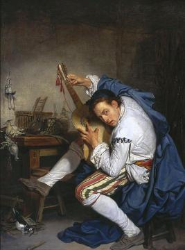 The Guitarist Artwork by Jean-Baptiste Greuze