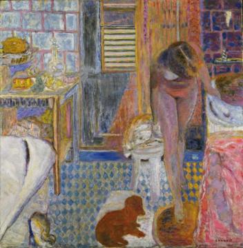 Nude In Bathroom Artwork by Pierre Bonnard