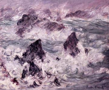 Storm At Belle-ile Artwork by Claude Oscar Monet