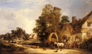 The Half Way House, Thatcham Artwork by William Shayer Snr