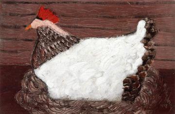 Sitting Hen Artwork by Milton Avery