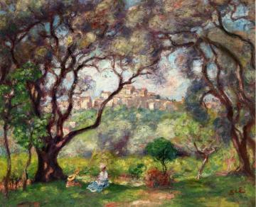 View Of Cagnes Artwork by Georges D'espagnat