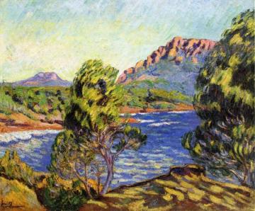 Agay,  the Bay during the Mistral Artwork by Armand Guillaumin