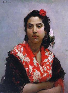 The Gypsy Artwork by Raimundo de Madrazo y Garreta