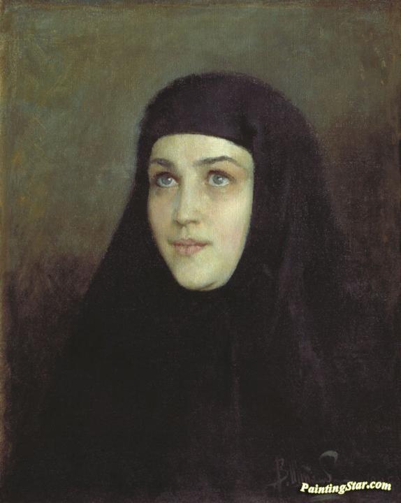 Portrait Of A Young Nun Artwork by Victor Shtemberg