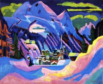 Davis im Schnee Artwork by Ernst Ludwig Kirchner