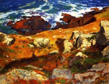 Rocks and Sea Artwork by William Wendt