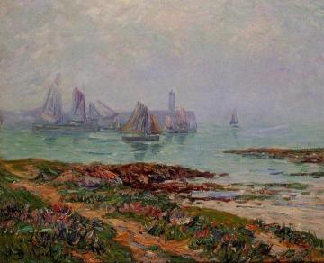 Misty Day at Dielette - the Manche Artwork by Henry Moret