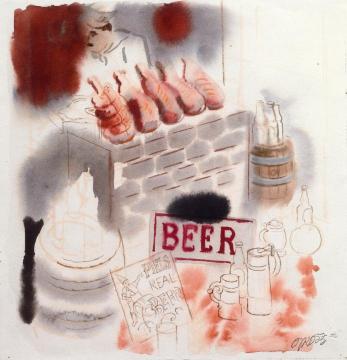 Hotel Cambridge Artwork by George Grosz