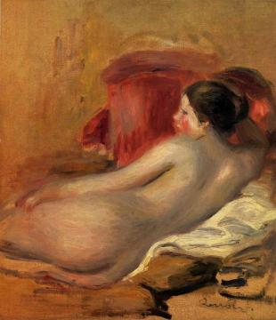 Reclining Model Artwork by Pierre Auguste Renoir