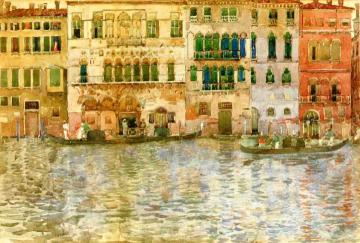 Venetian Palaces On The Grand Canal Artwork by Maurice Prendergast