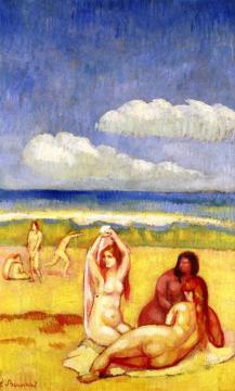 Bathers on the Beach Artwork by Émile Bernard