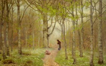 A Path through the Anemones Artwork by Hans Andersen Brendekilde