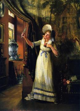 In Anticipation Of The Invitation Artwork by Jennie Brownscombe