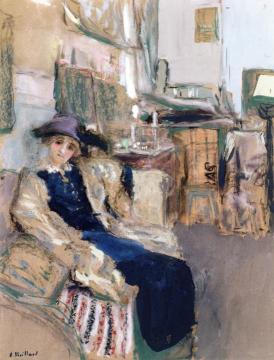 Model in a Purple Hat Artwork by Edouard Vuillard