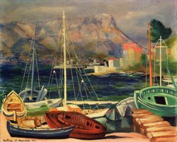 The Port of Saint-Mandrier Artwork by Moise Kisling