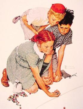Marble Champion Artwork by Norman Rockwell