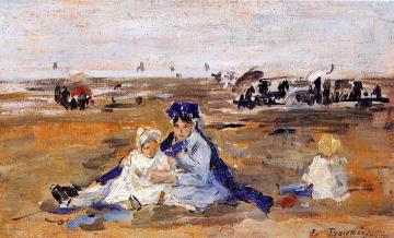A Nanny on the Beach Artwork by Eugène-Louis Boudin