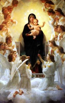 The Virgin With Angels Artwork by William Adolphe Bouguereau