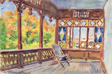 Veranda. Essentuki Artwork by Pyotr Konchalovsky